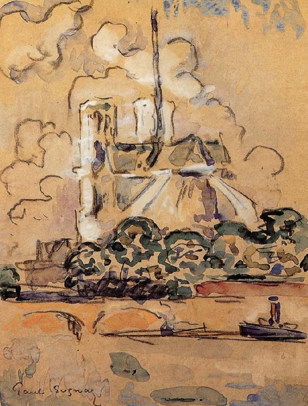 Paul Signac Notre-Dame France oil painting art